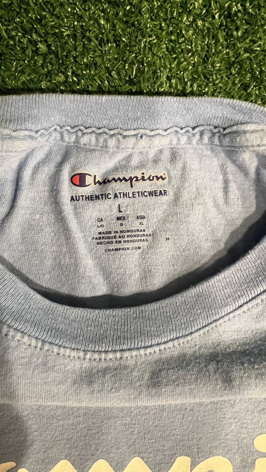 Champion Champion Light Blue Basic Logo T-Shirt Size US L / EU 52-54 / 3 - 4 Thumbnail
