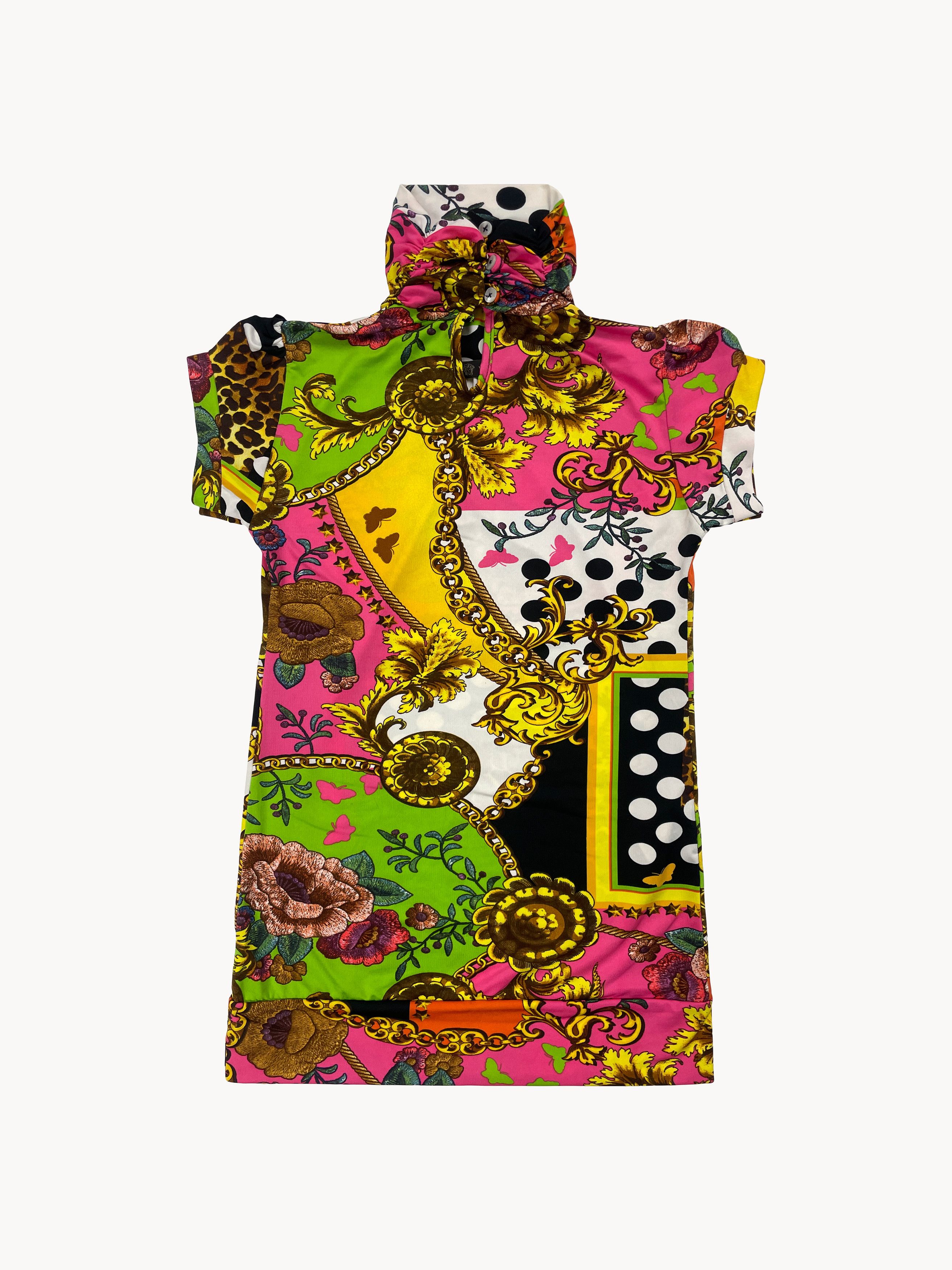 Versace Archival Versace Tribute Collection Collage Mini Dress IT 38 Size XS / US 0-2 / IT 36-38 - 3 Thumbnail