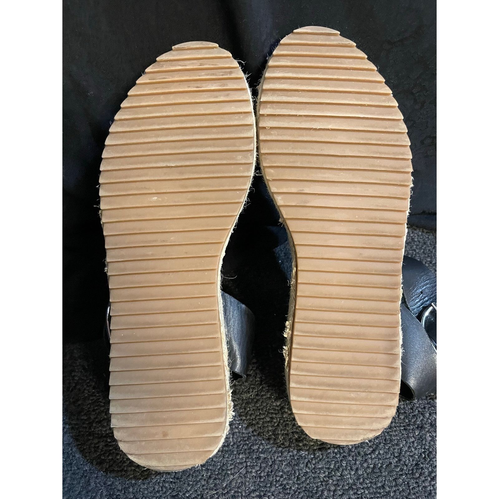 Franco Sarto Franco Sarto Black Marona Espadrille Wedge Sandal Womens 7.5 Size US 7.5 / IT 37.5 - 9 Thumbnail