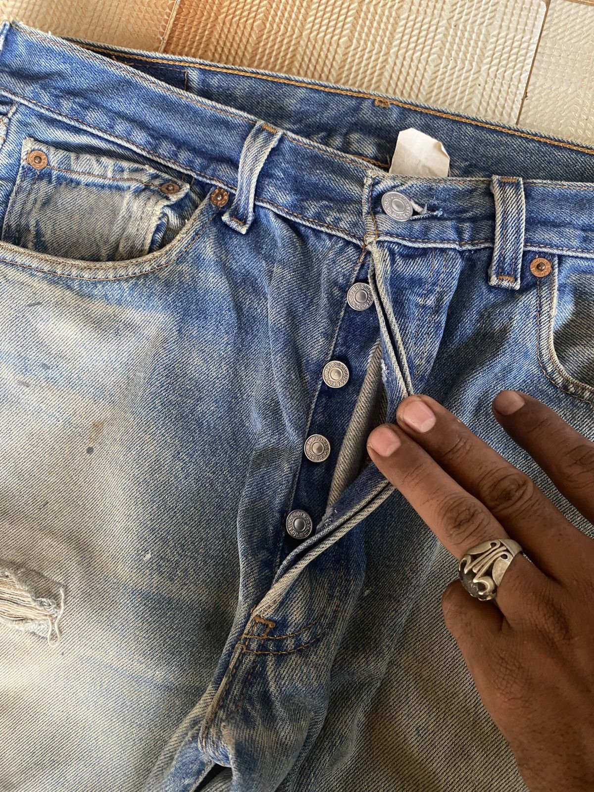 Levi's Vintage Clothing × Vintage Vintage 90’s levis 501 denim Size US 33 - 21 Thumbnail