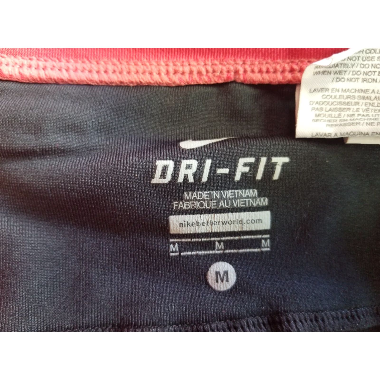 Nike Nike Pro Dri Fit Women’s Compression Cropped Leggings M Black Pink Size 32" / US 10 / IT 46 - 5 Thumbnail