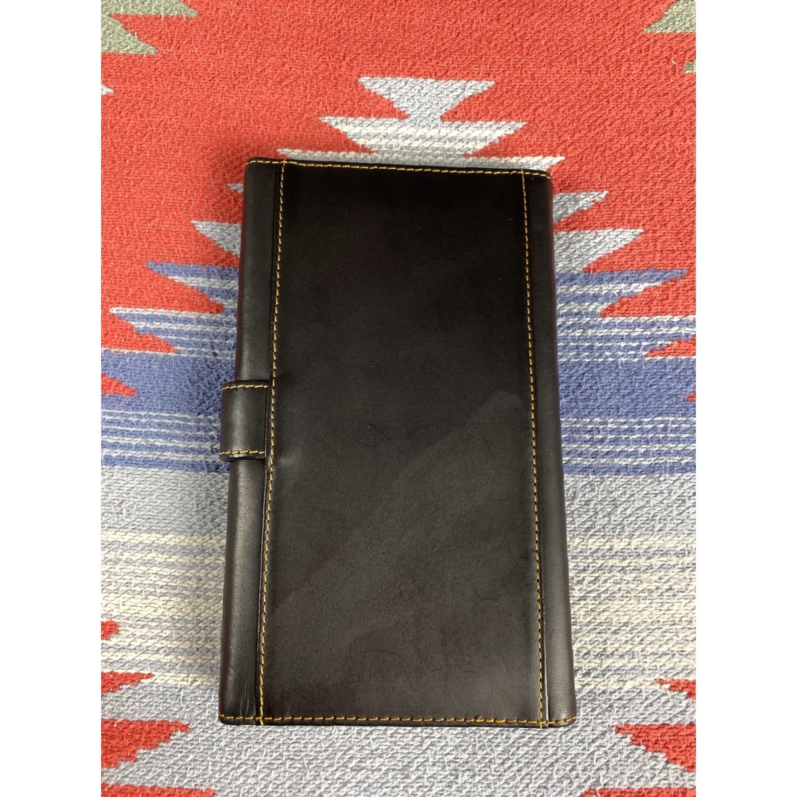Vintage Targus Black Leather Wallet Tri Fold Organizer PDA Travel Business Women Card Credit Folding Wallet Size ONE SIZE - 3 Thumbnail