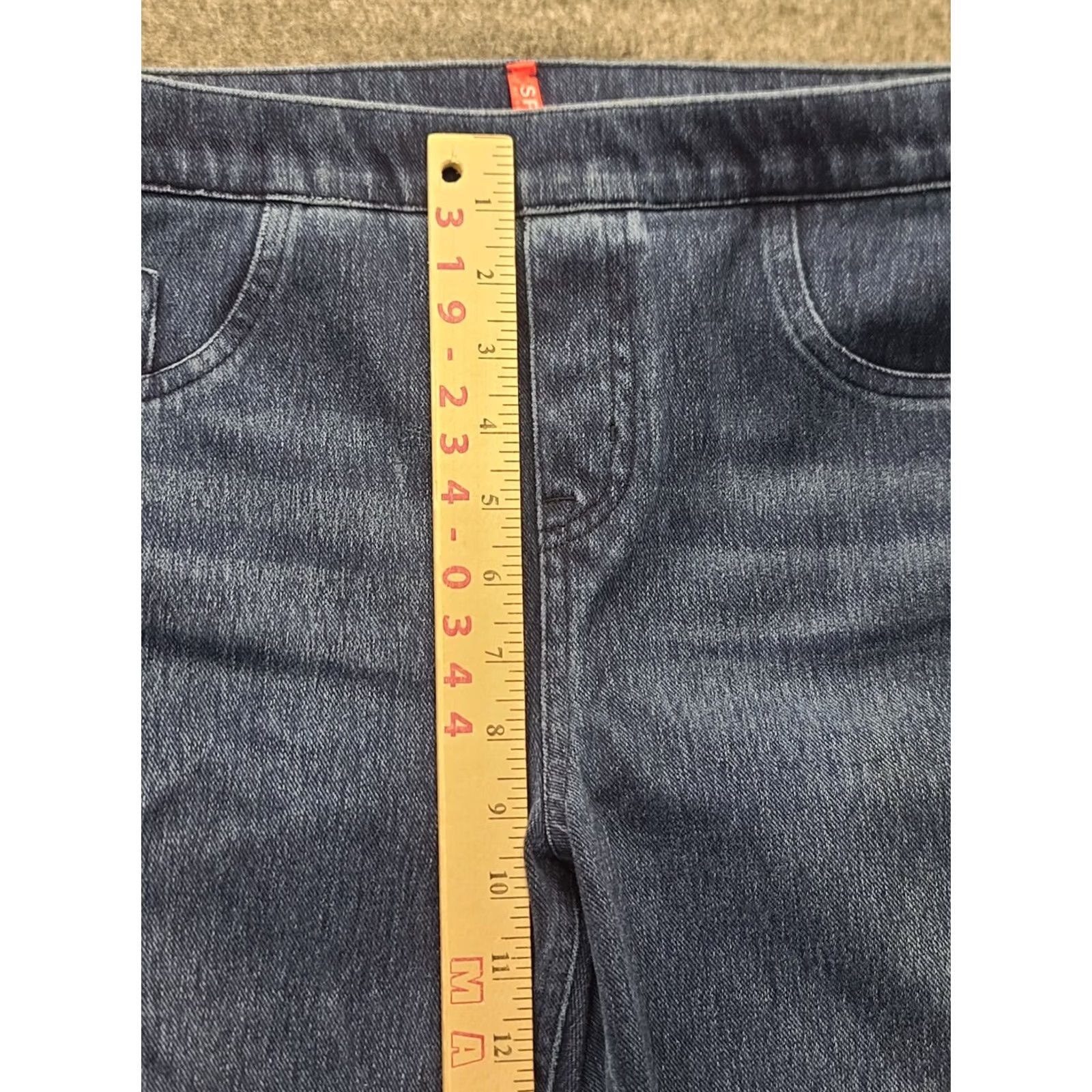 Spanx Spanx Jeans Womens L Ankle High Rise Slimming Shapewear Jeggings Distressed Blue Denim Cotton Polyester Spandex Size 36" / US 14 / IT 50 - 4 Thumbnail