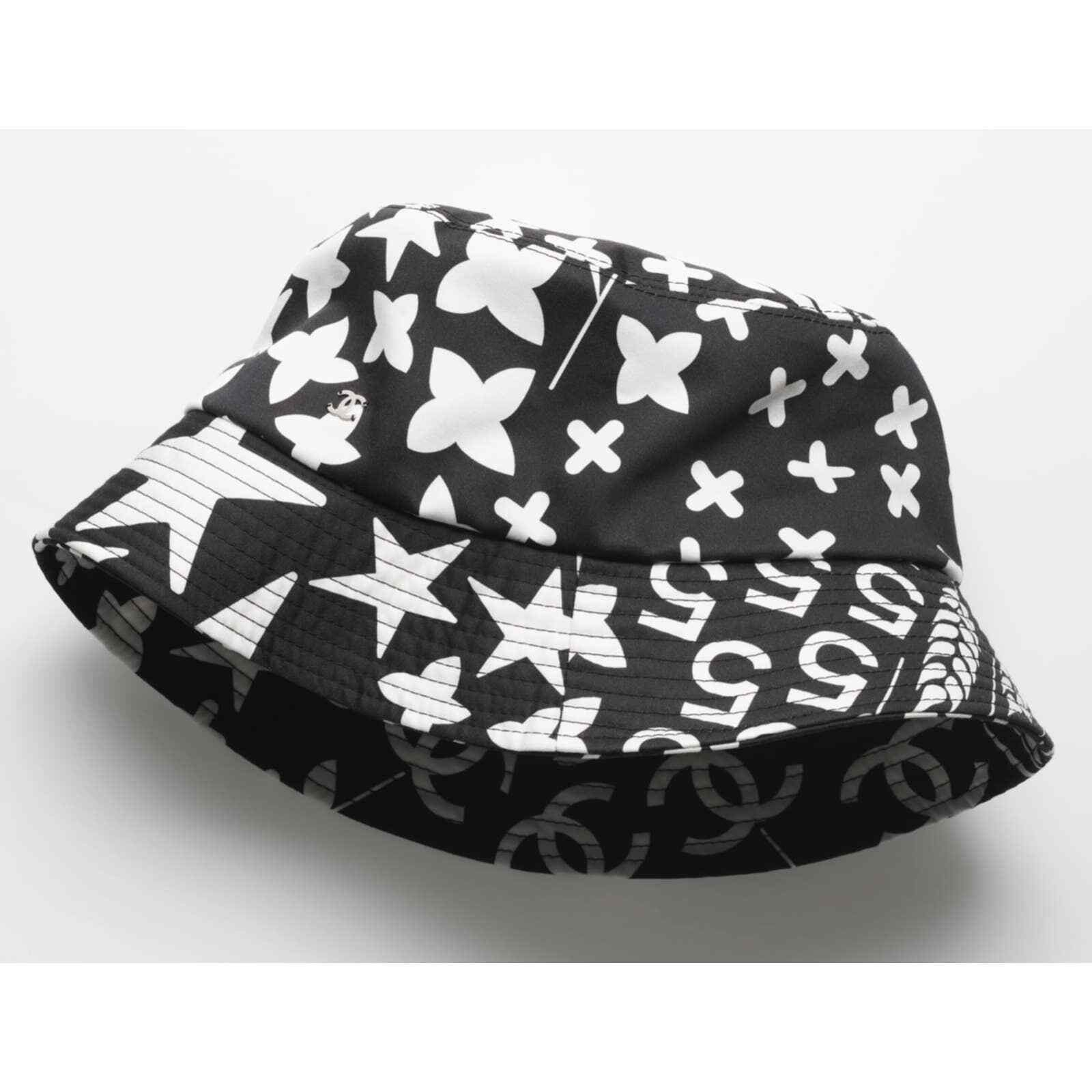 Chanel Chanel Graffiti CC Silver Logo Sun Cloche Bucket Hat L Large Size ONE SIZE - 3 Thumbnail