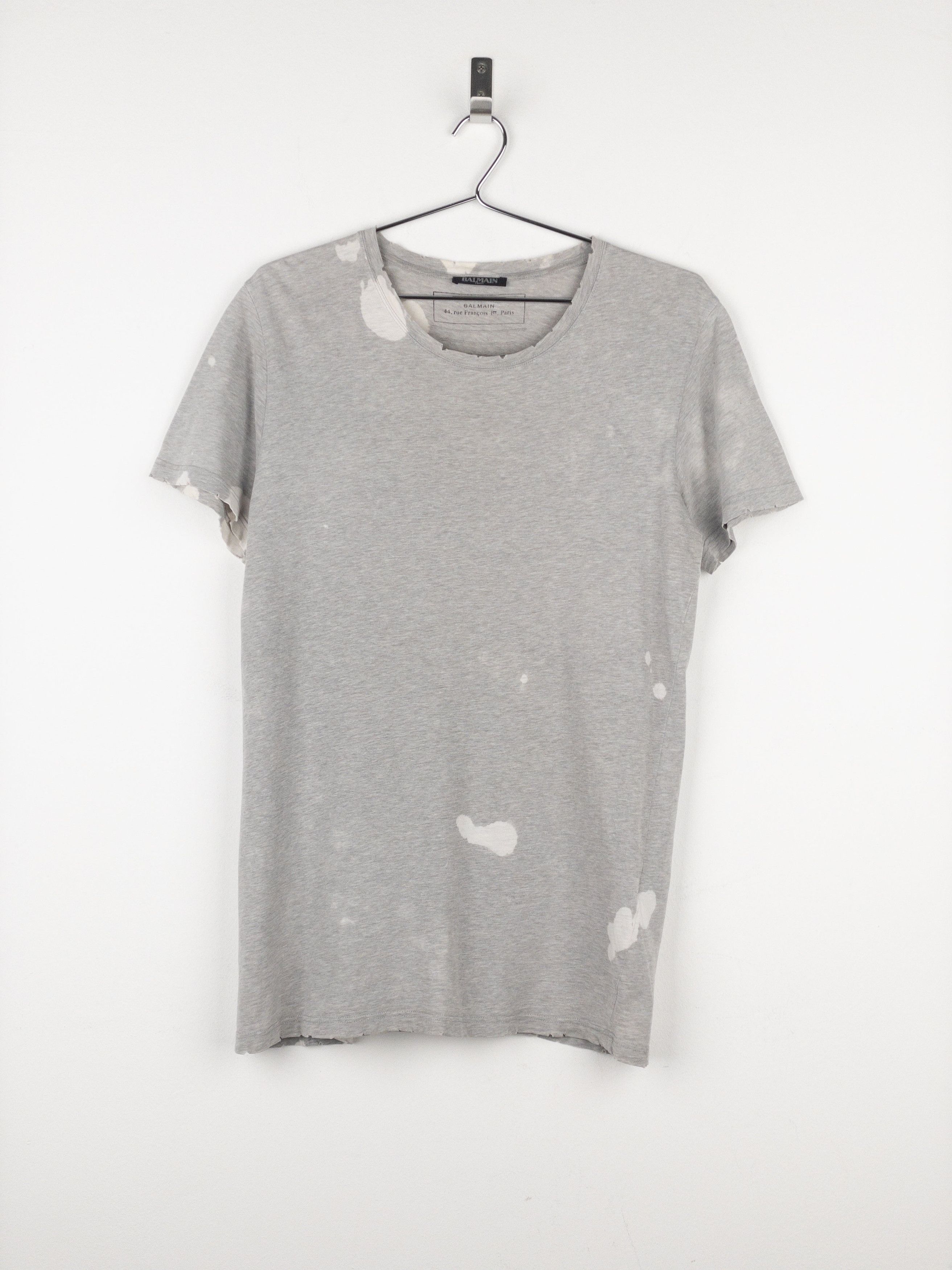 Balmain Balmain By Decarnin SS10 Shotgun Heavily Distressed T
