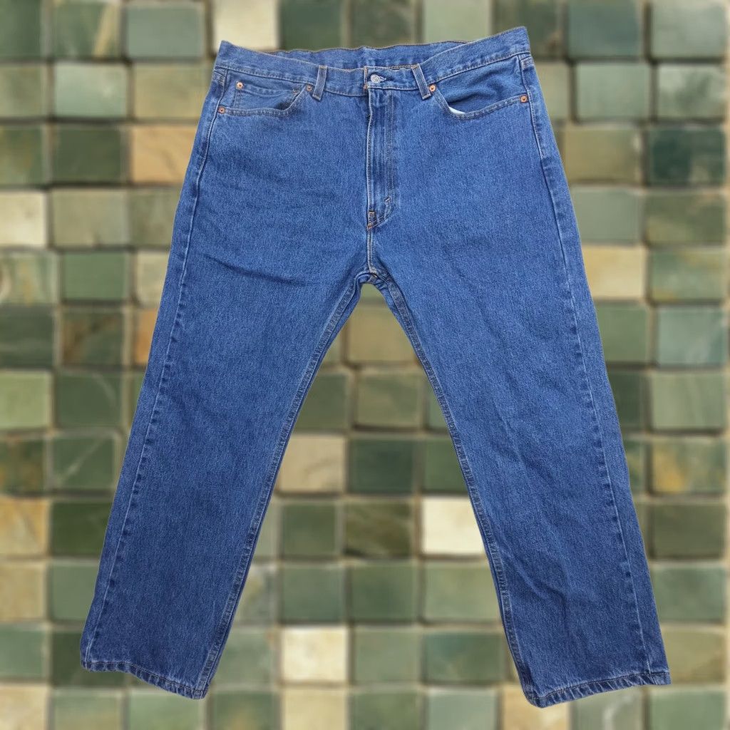 Levi's Levi's 505 Jeans Regular Fit Mens 38 x 29 Blue Denim Cotton 5-Pocket Straight Jeans Size US 38 / EU 54 - 1 Thumbnail