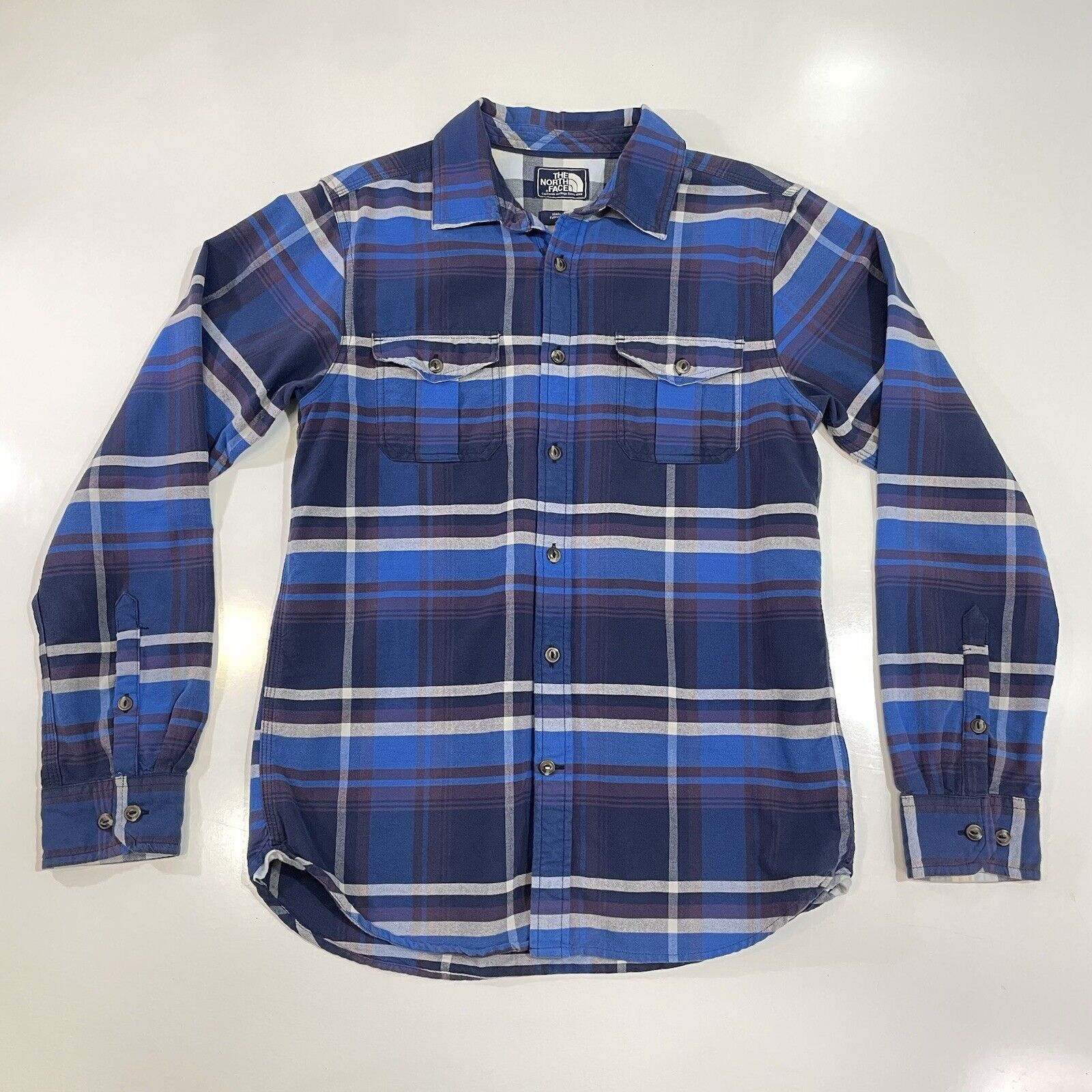 The North Face The North Face Plaid Flannel Shirt Men's Blue Gray Cotton S Size US S / EU 44-46 / 1 - 1 Thumbnail