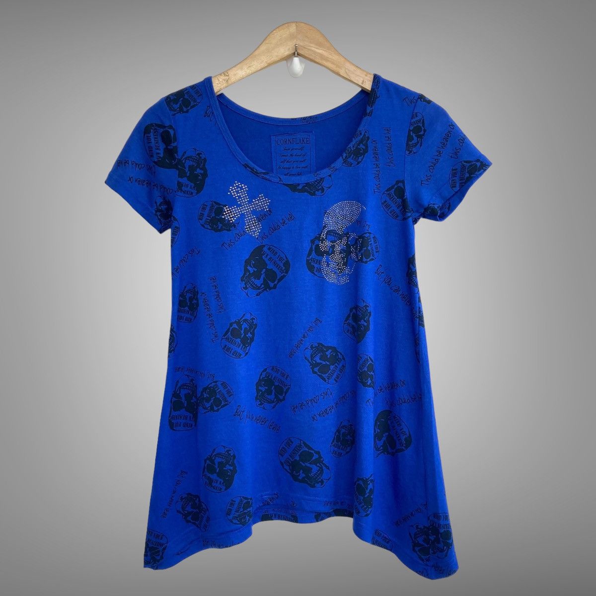 Hysteric Glamour × Japanese Brand Japanese-Cornflake Skull Printed Flared Tee Size M / US 6-8 / IT 42-44 - 1 Thumbnail