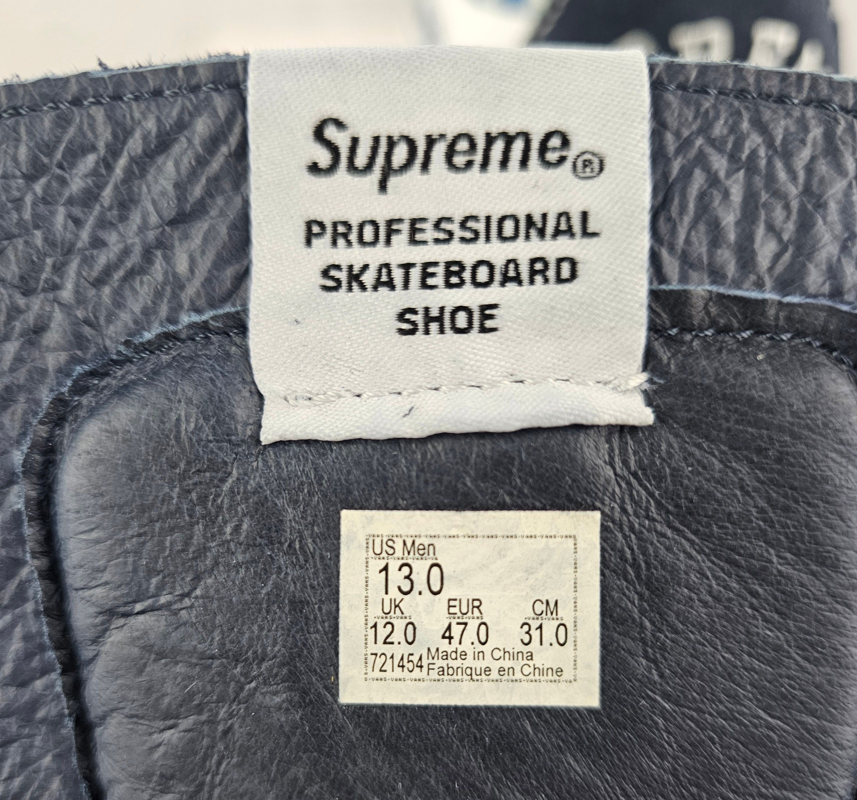 Supreme × Vans Supreme x VANS Sk8 - High Blue Hole Punch Denim Men's NEW Size US 13 / EU 46 - 10 Thumbnail