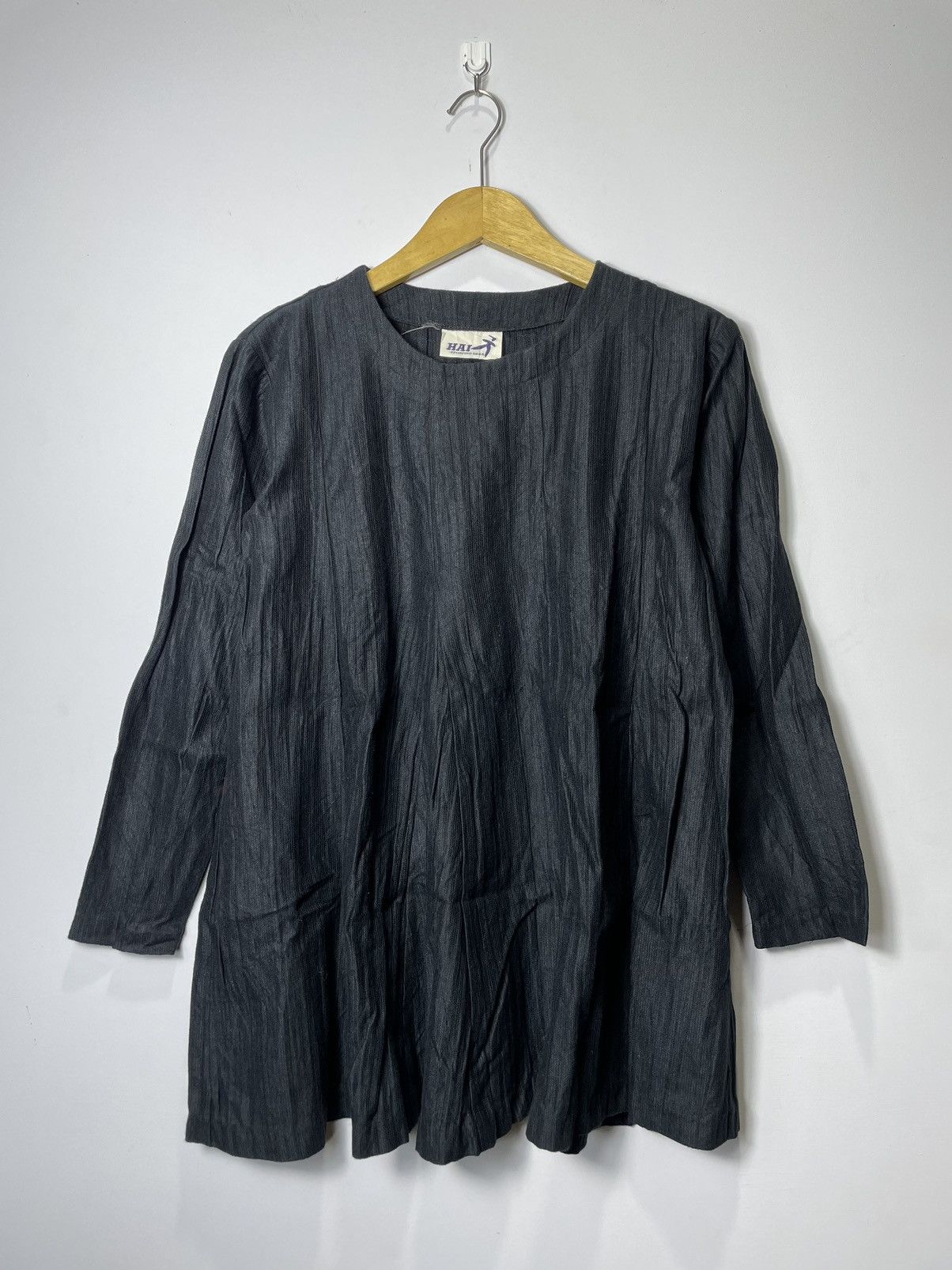 Hai Sporting Gear × Issey Miyake × Vintage Vintage Hai sporting gear longsleeve blouse black Size M / US 6-8 / IT 42-44 - 1 Thumbnail