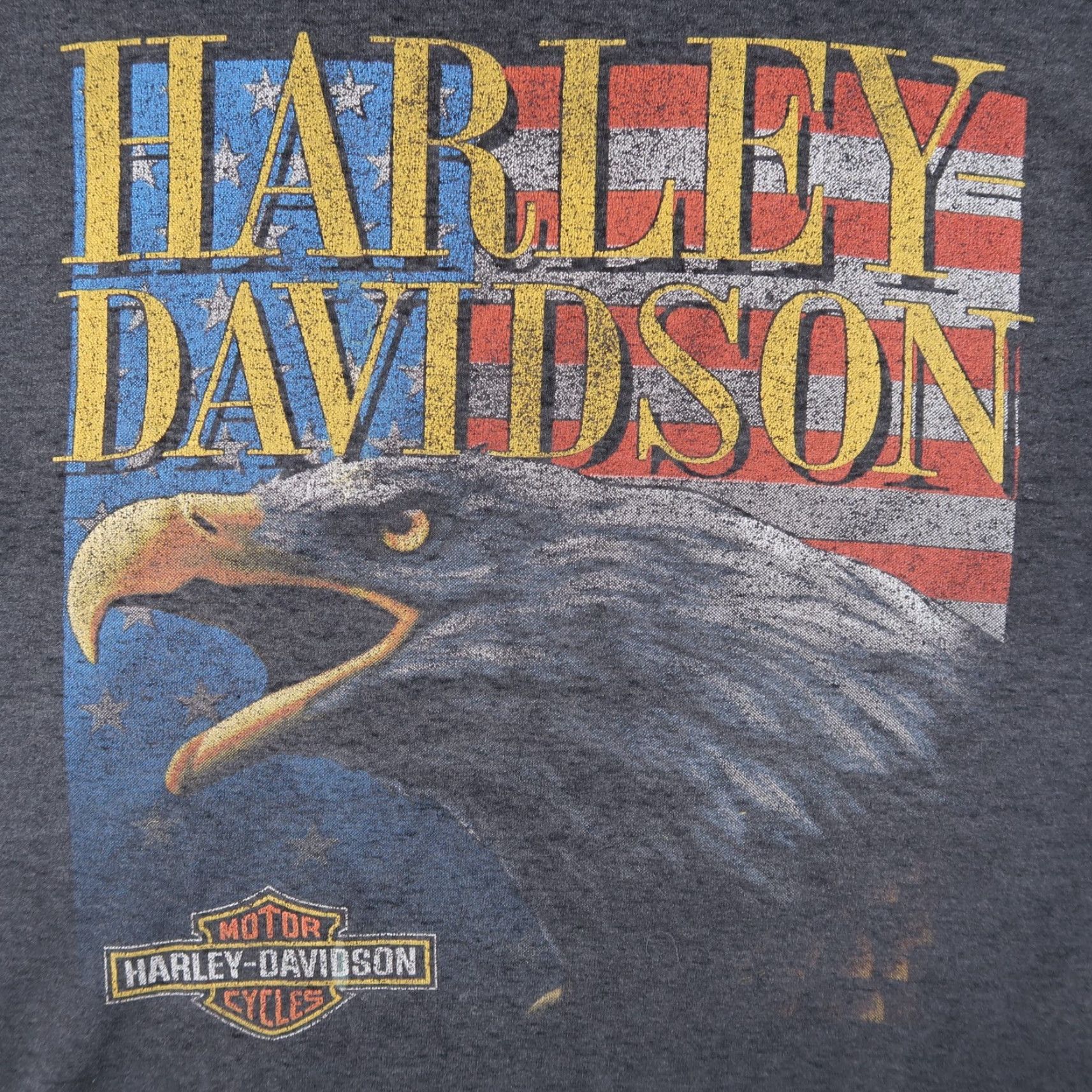 Harley Davidson Vintage Harley-Davidson T-Shirt Men Large Black 80s 90s Eagle Logo Graphic Print All Seasons Size US L / EU 52-54 / 3 - 3 Thumbnail