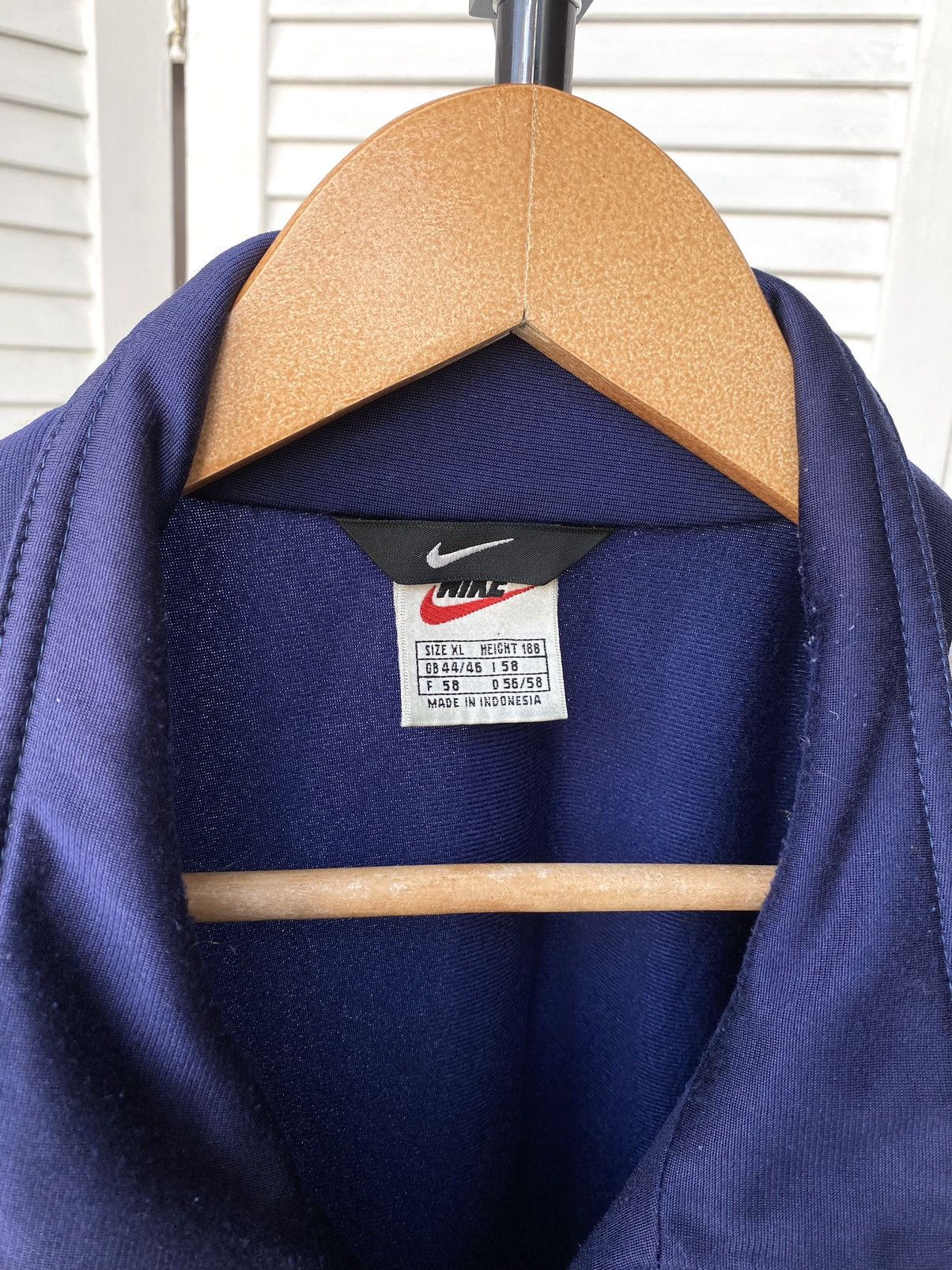 Nike × Vintage Vintage Nike USA Big Swoosh Lampasas Y2K Track Jacket Size US XL / EU 56 / 4 - 8 Thumbnail