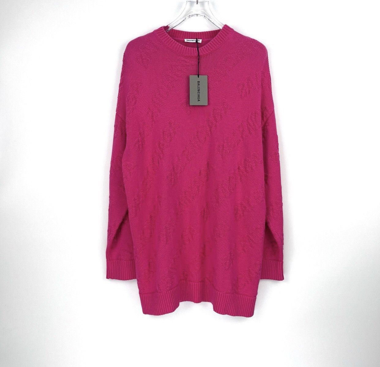 Balenciaga Balenciaga Pink 3D Knitted Jacquard Full Print BulletSweater Size US M / EU 48-50 / 2 - 3 Thumbnail