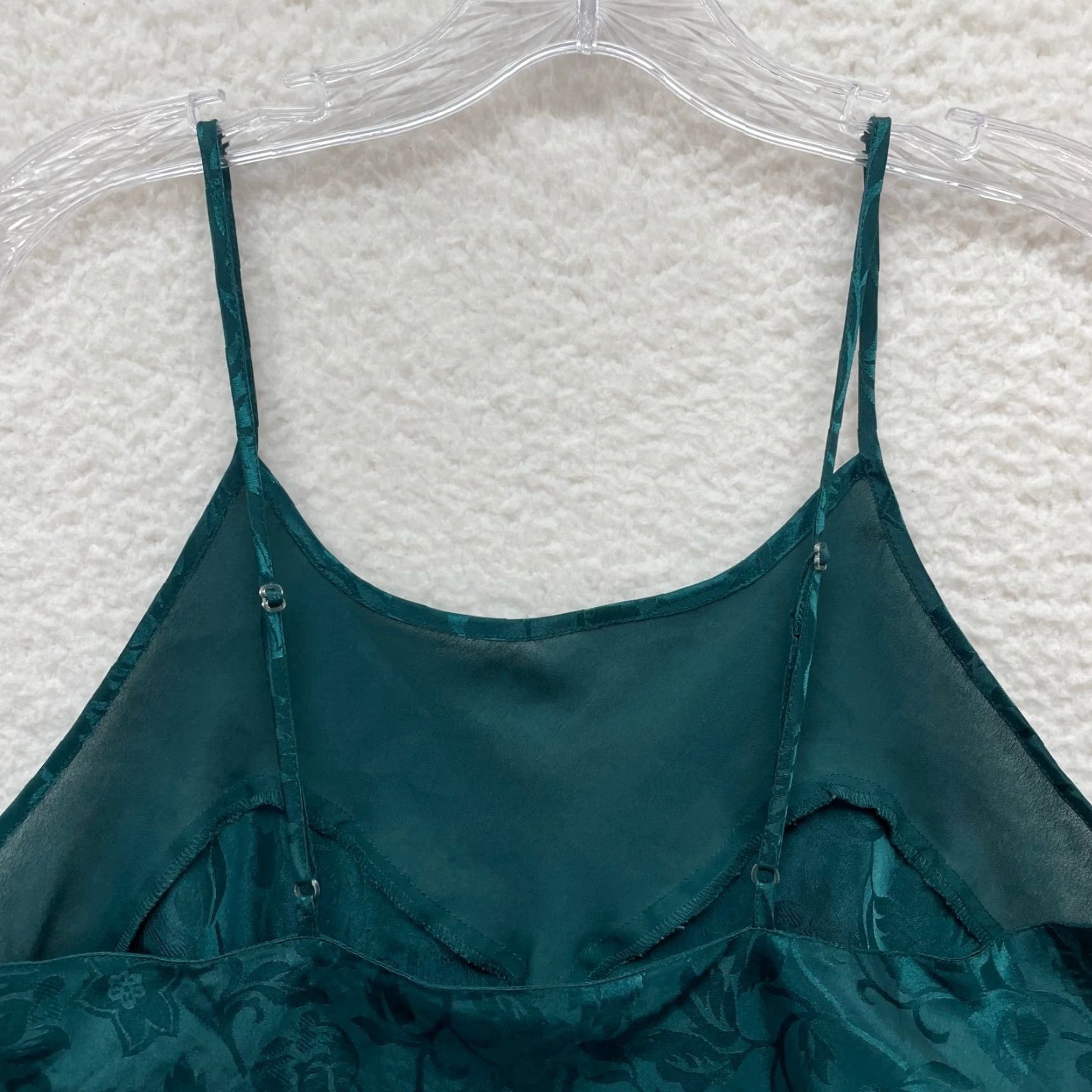 Vintage **90s Vintage Fleur de Nuit Emerald Medium Satin Slip Dress Victorian** User: **90s Vintage Fleur de Nuit Emerald Medium Satin Slip Dress Victorian** Size M / US 6-8 / IT 42-44 - 4 Thumbnail