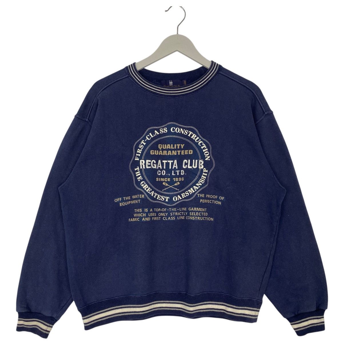 Vintage Vintage Regatta Club Crewneck Sweatshirt NavyBlue Size M Size US M / EU 48-50 / 2 - 1 Thumbnail