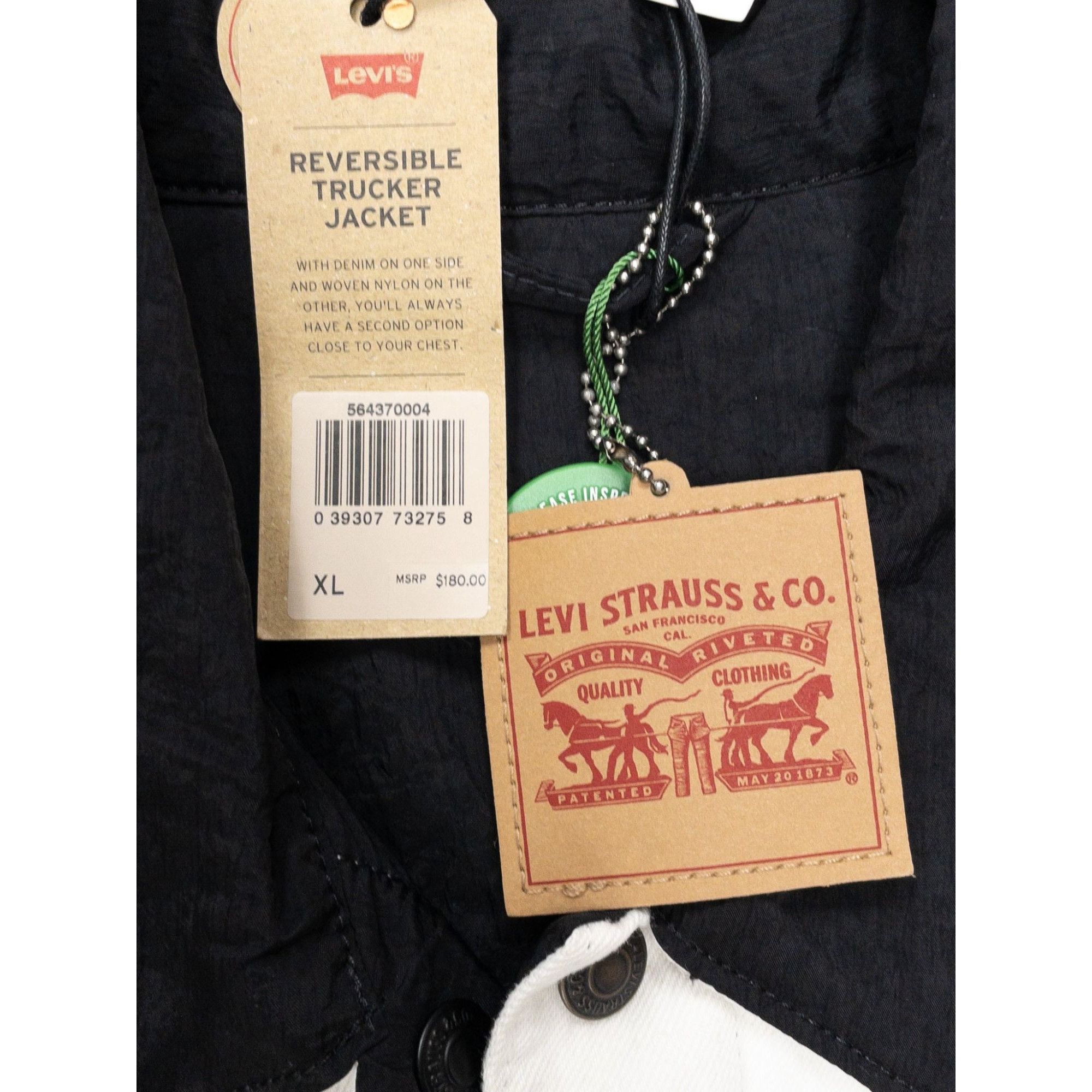 Levi's Air Jordan x Levis Reversible White+Black Trucker Jacket Size US XL / EU 56 / 4 - 12 Thumbnail