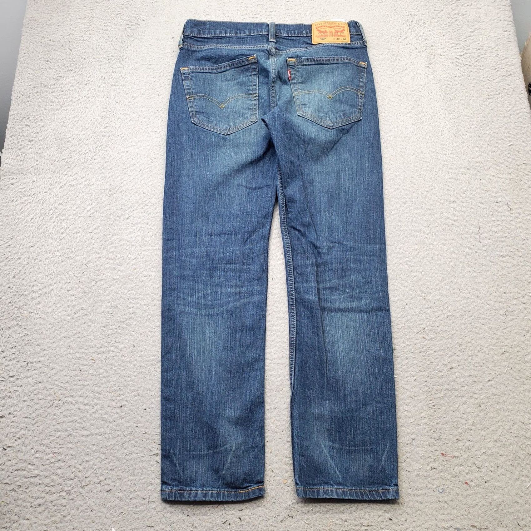 Levi's Levi's 502 Jeans Mens 30x30 Blue Denim Medium Wash Straight Leg Size 30 Mens Jeans Regular Size US 30 / EU 46 - 2 Thumbnail
