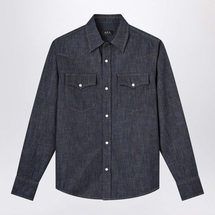 o1d2blof0226 Denim Shirt in Indigo Blue