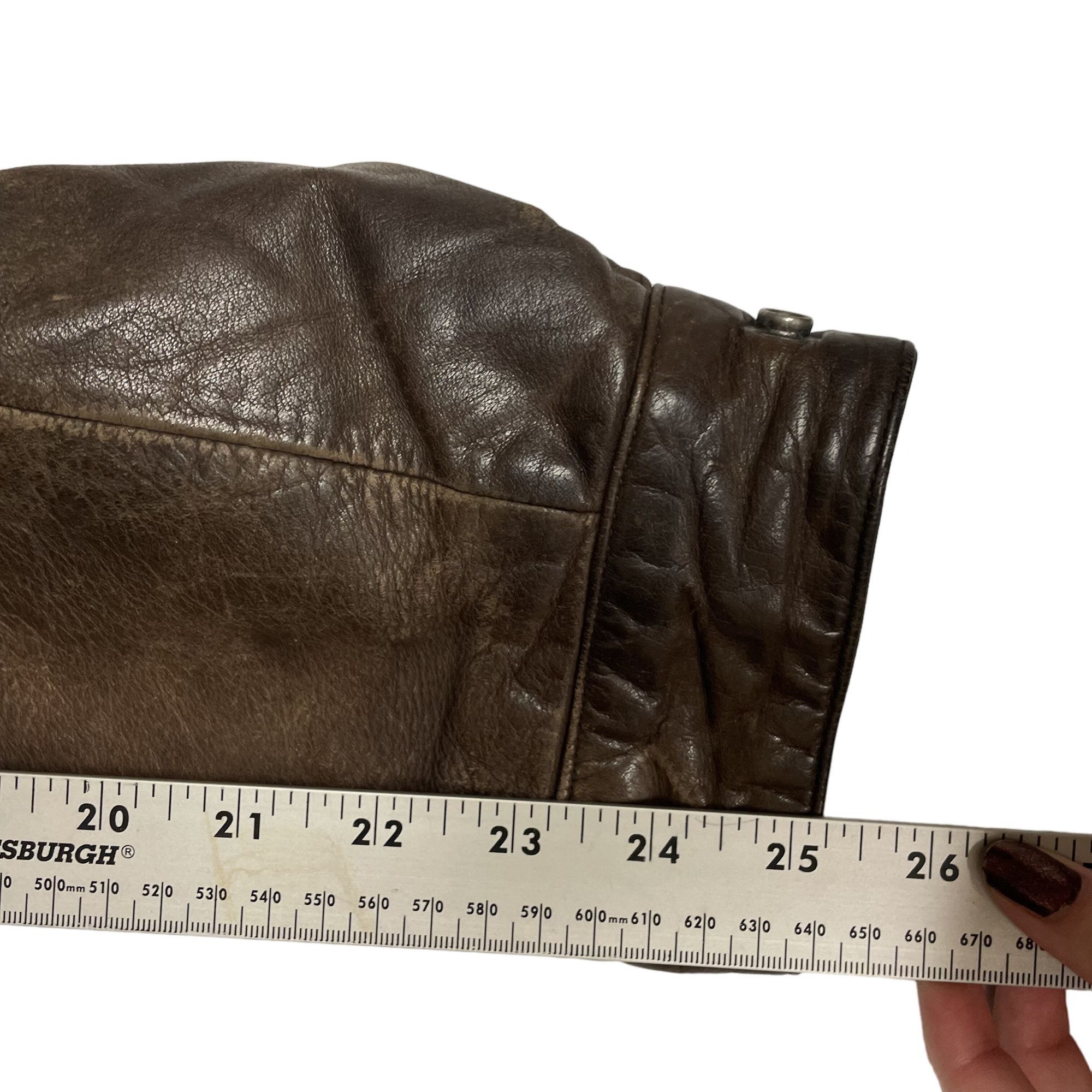 Other Vtg Reed Brown Distressed Leather Bomber FLIGHT Jacket Size US XL / EU 56 / 4 - 8 Thumbnail