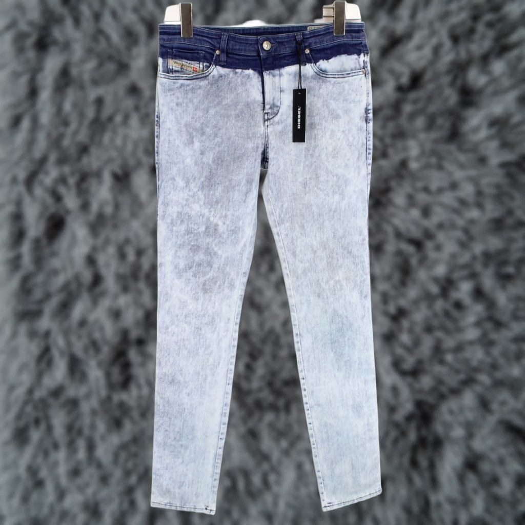 Diesel DIESEL Skinzee Super Slim-Skinny Regular Waist 0852T Jeans Women's W31/L32 Zip Jeans - Blue Slim Women's W31/L32 Zip Size 24" / US 00 / IT 34 - 1 Thumbnail