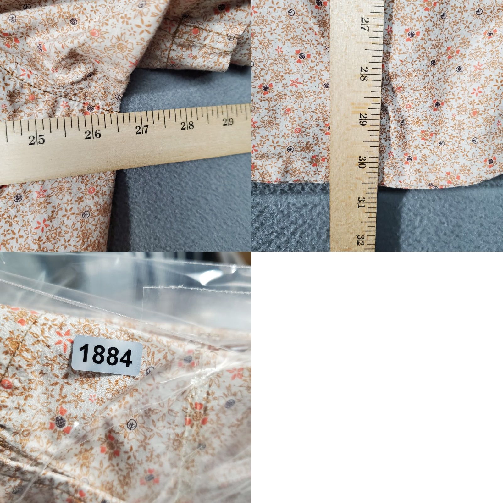 Prana prAna Shirt Mens 2XL Floral Orange White Short Sleeve Button Up Shirt, Casual, Travel, Floral Pattern, Cotton, Button-Up, Mens Size US XXL / EU 58 / 5 - 9 Thumbnail