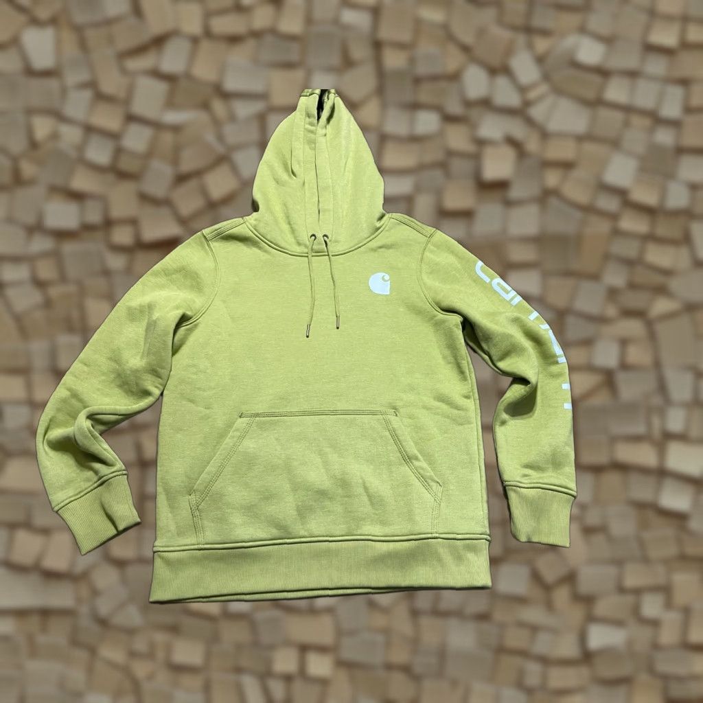 Carhartt Carhartt Hoodie Womens Size Small Green Pullover Relaxed Fit Drawstring Size S / US 4 / IT 40 - 1 Thumbnail