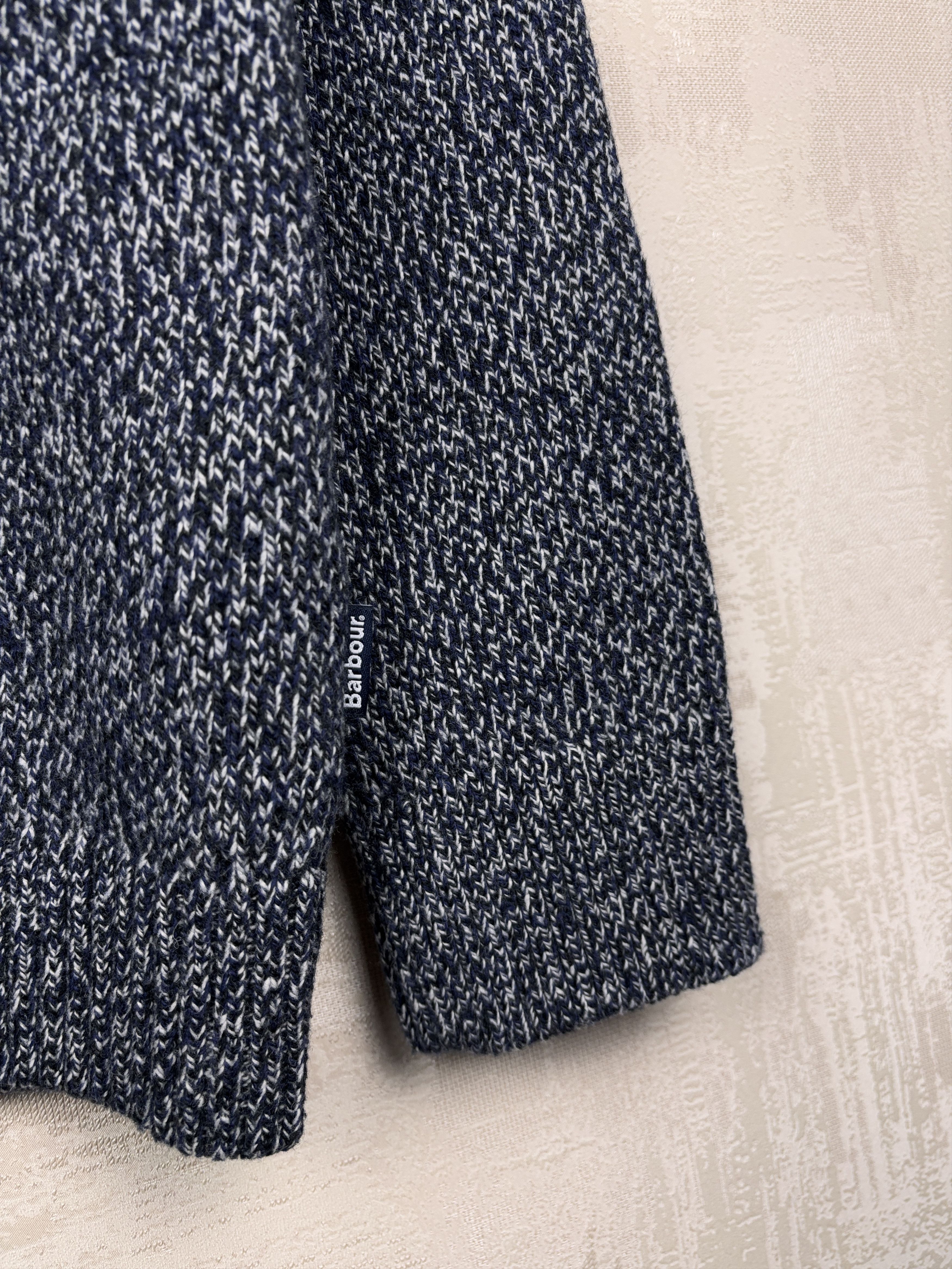 Barbour Barbour Sid Half Zip Pullover Navy Marl Wool Cotton Sweater Size US L / EU 52-54 / 3 - 7 Thumbnail