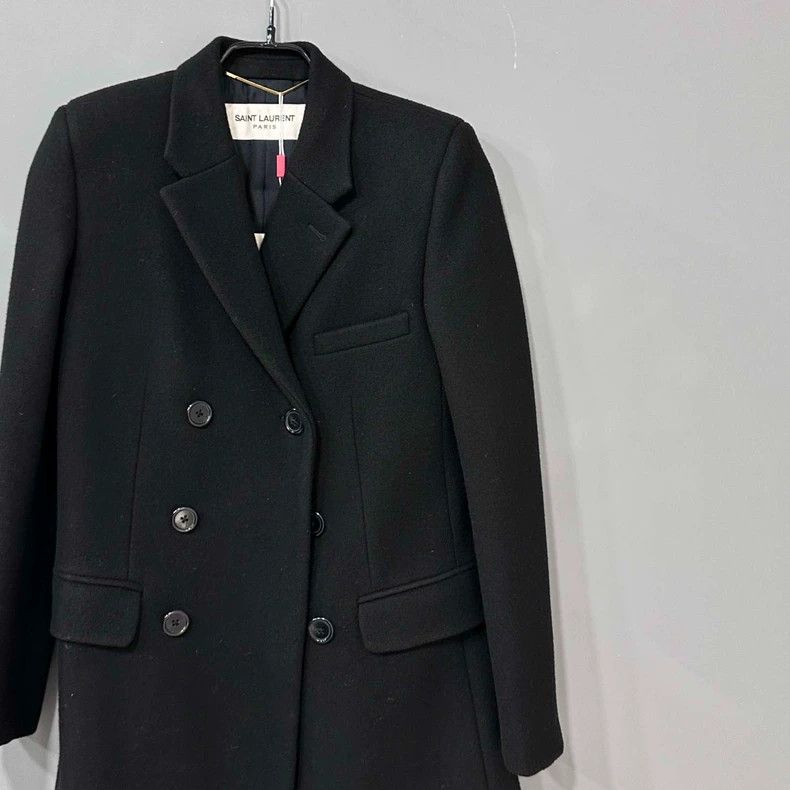 Saint Laurent Paris Saint Laurent Paris Woolen overcoat 2505-Nextarrow Size XS / US 0-2 / IT 36-38 - 2 Thumbnail