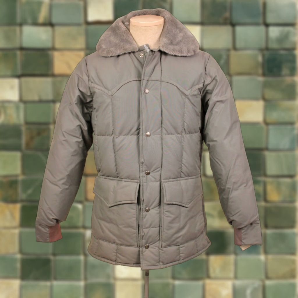 Walls VTG Walls 70s Puffer Coat Grey Cotton Nylon Blend Big & Tall 38 Mens (70s Puffer Coat) Size US XXS / EU 40 - 1 Thumbnail