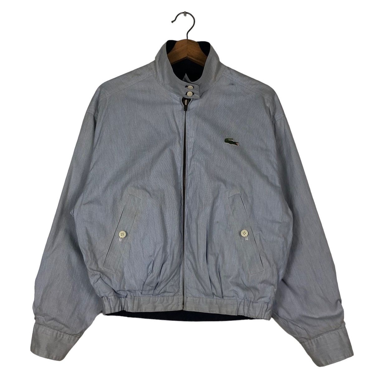 Japanese Brand 🔥Vintage Reversible Bomber Jacket Chemise Lacoste Big Logo Size US M / EU 48-50 / 2 - 15 Thumbnail