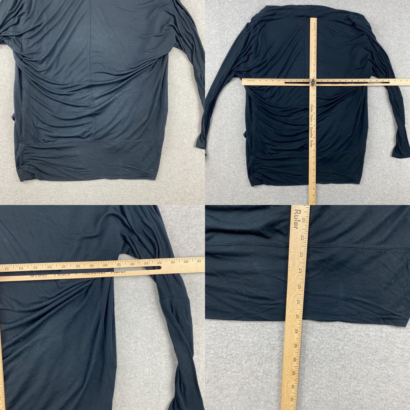 Prana VINTAGE: No, Prana Cardigan XS Womens Black Munra Wrap Lightweight Open Front Modal Pockets Shirt Size XS / US 0-2 / IT 36-38 - 8 Thumbnail