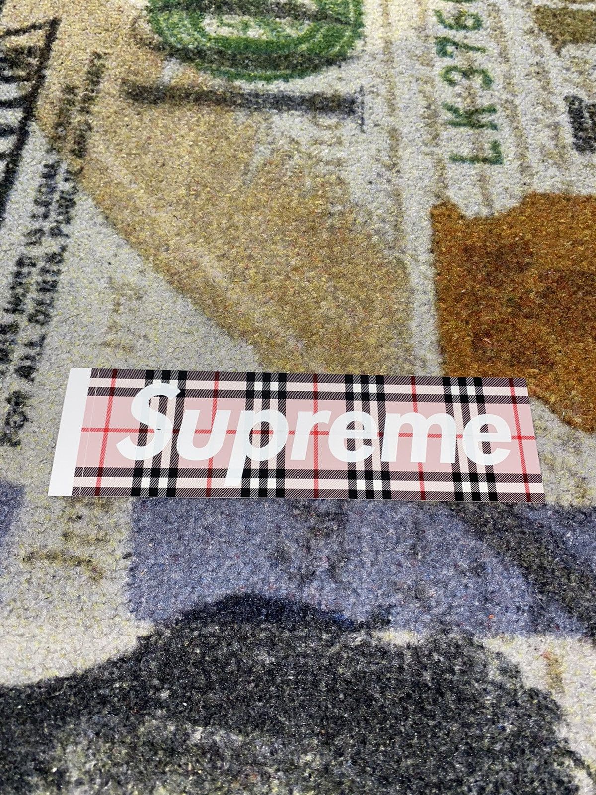 Supreme Burberry Box Logo Sticker