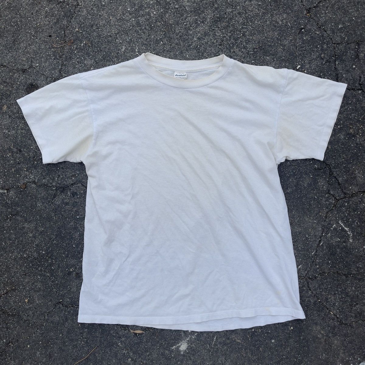Vintage Vintage 90s Single Stitch White T Shirt Size US L / EU 52-54 / 3 - 1 Thumbnail
