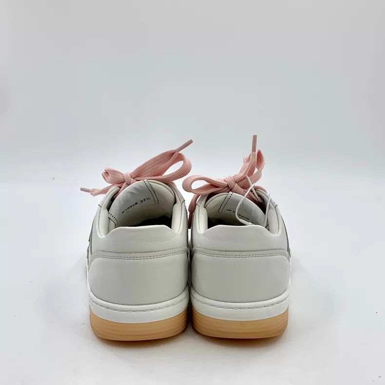Chanel Chanel White double C logo lace-up casual flat sneakers Size US 7 / IT 37 - 4 Thumbnail