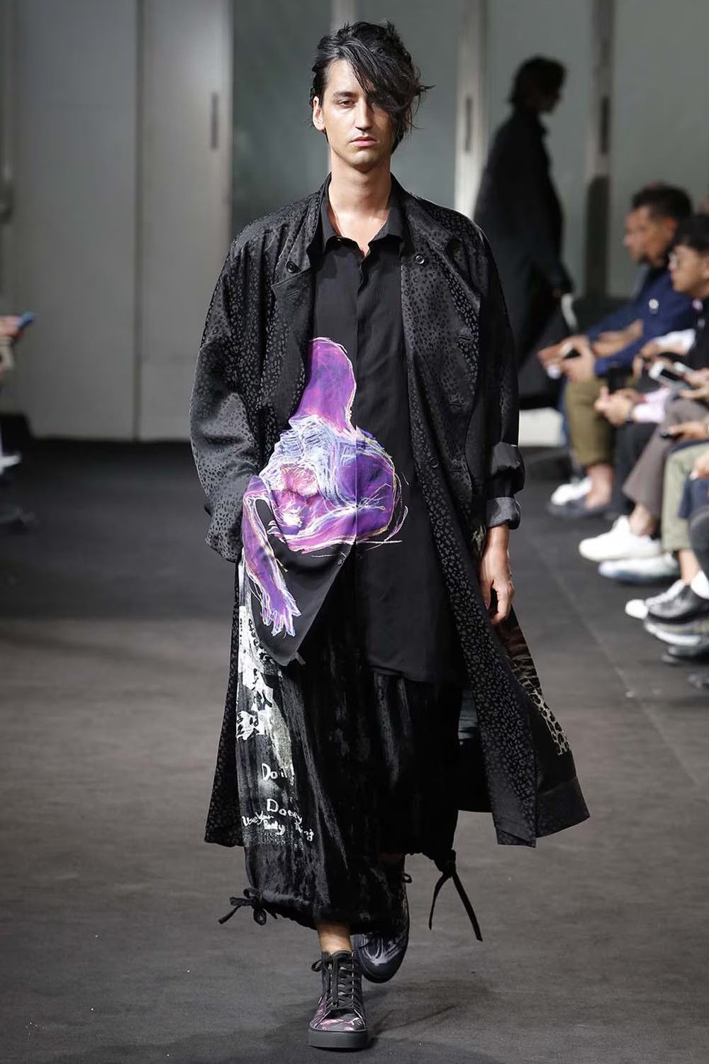 Yohji yamamoto 19ss Print High Top Sneakers