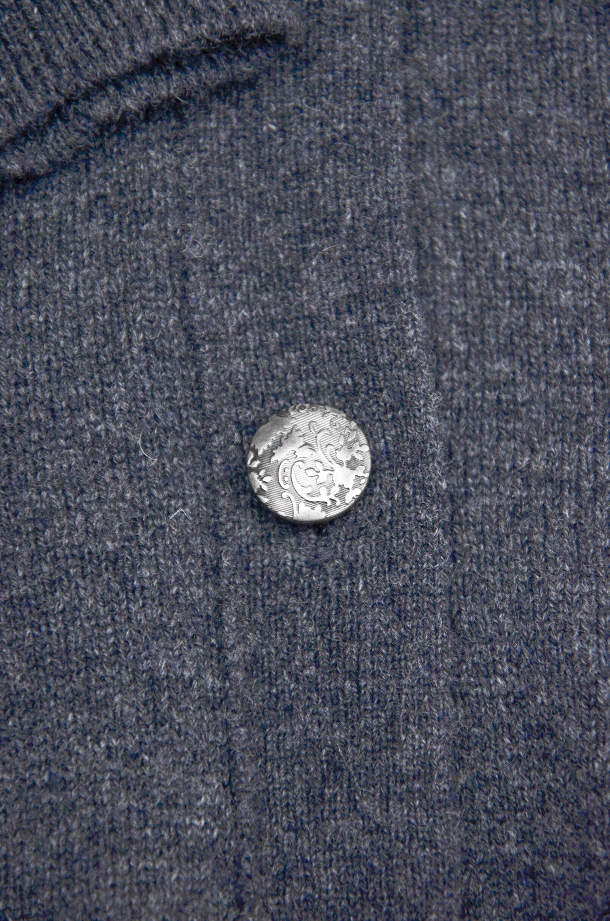 Vintage Roland Klein Grey Lambswool Cardigan Sailboat Logo - Size XL Size US XL / EU 56 / 4 - 4 Thumbnail