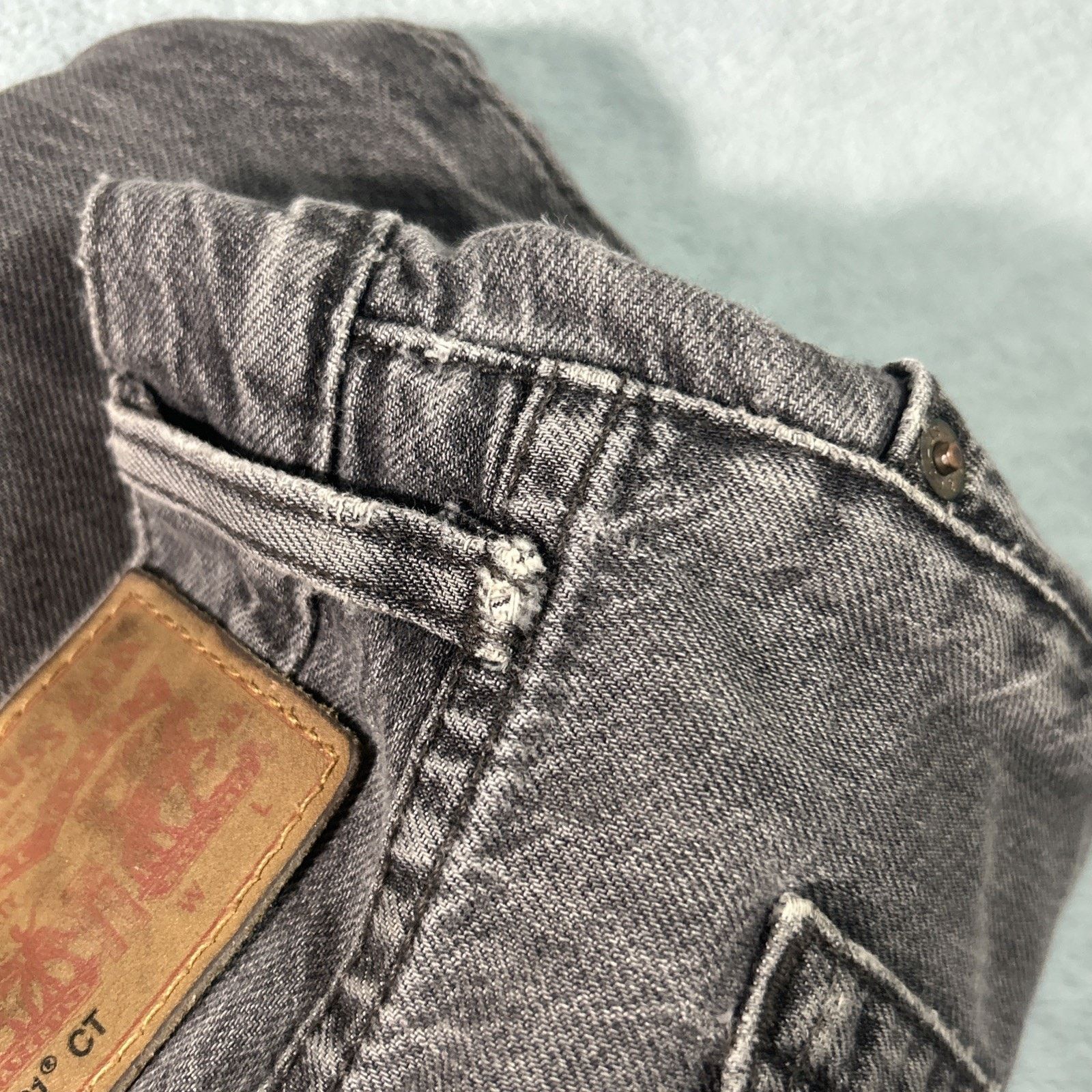 Levi's Levis 501 Straight Jeans Women 32x25 Raw Hem Hamilton Button Size 32" / US 10 / IT 46 - 7 Thumbnail