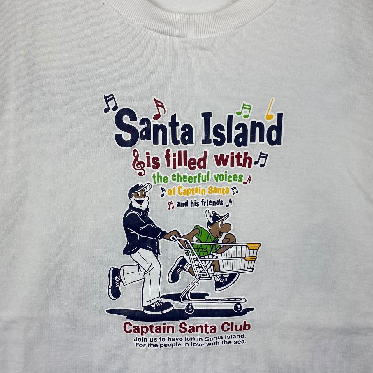 Vintage Vintage CAPTAIN SANTA CLUB Island Beach Tee Shirt Top Size S / US 4 / IT 40 - 4 Thumbnail