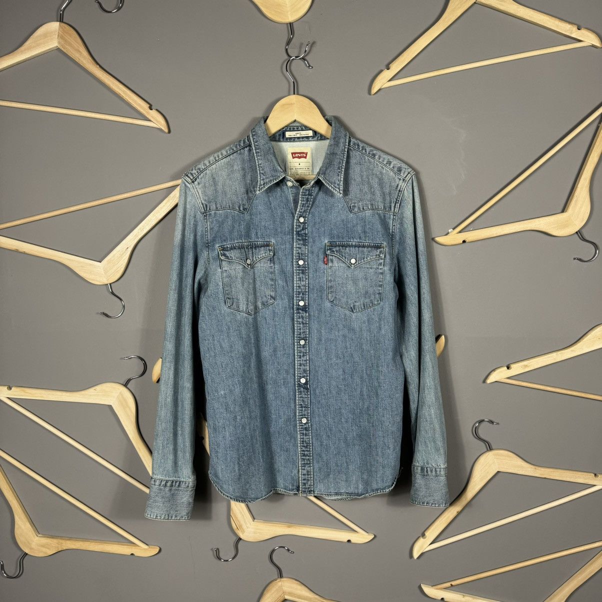 Levi's × Levi's Vintage Clothing Levis Slim Fit Button Up Jeans Shirt Size US M / EU 48-50 / 2 - 1 Thumbnail