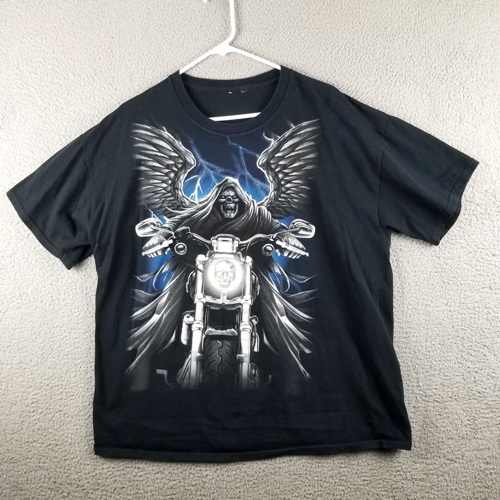 Harley Davidson Vintage Motorcycle Shirt Men Large Angel Of Death Skull Bike Harley Davidson Size US L / EU 52-54 / 3 - 2 Thumbnail