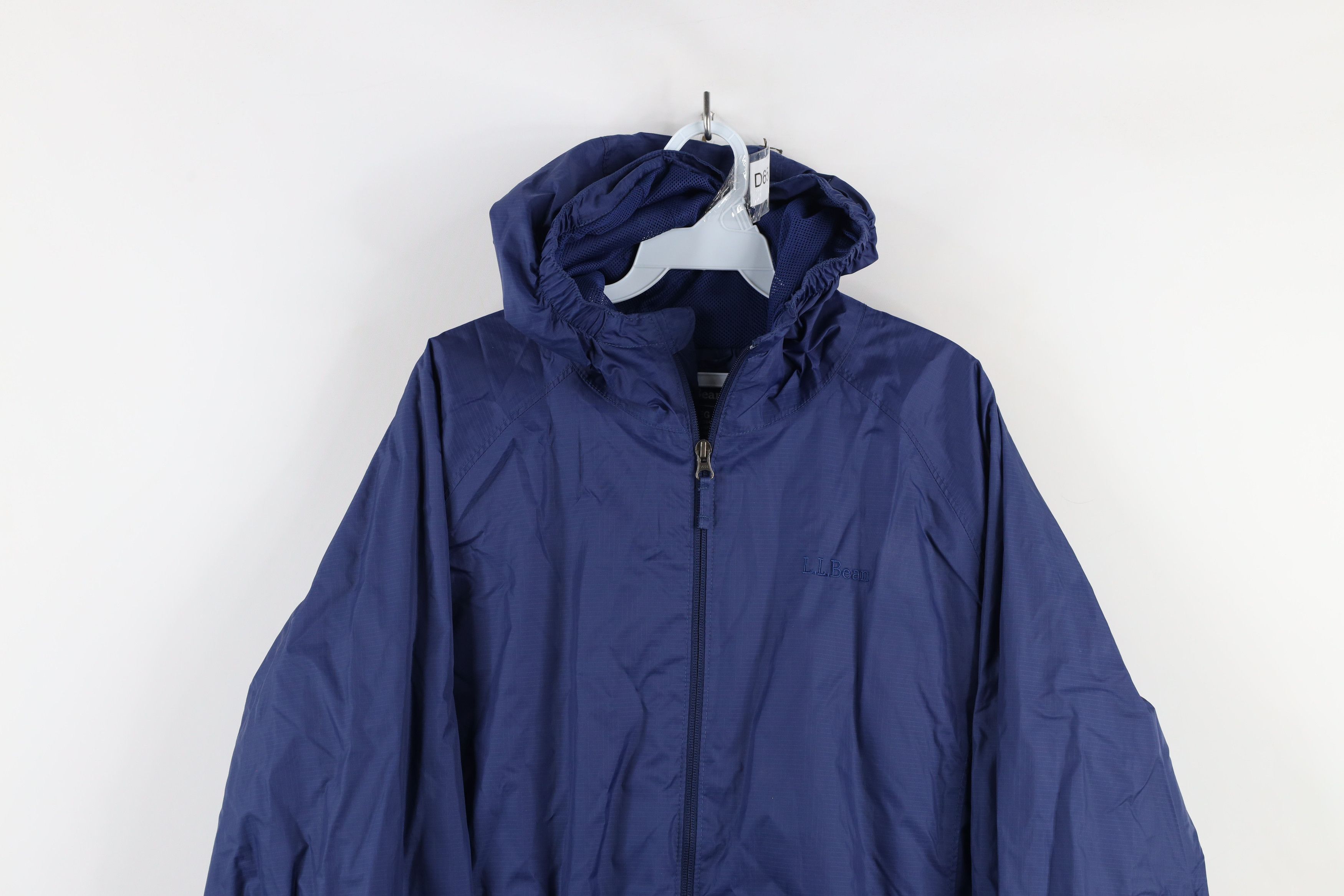 L.L. Bean × Vintage Vintage LL Bean Ripstop Hooded Windbreaker Rain Jacket Blue Size US L / EU 52-54 / 3 - 2 Thumbnail