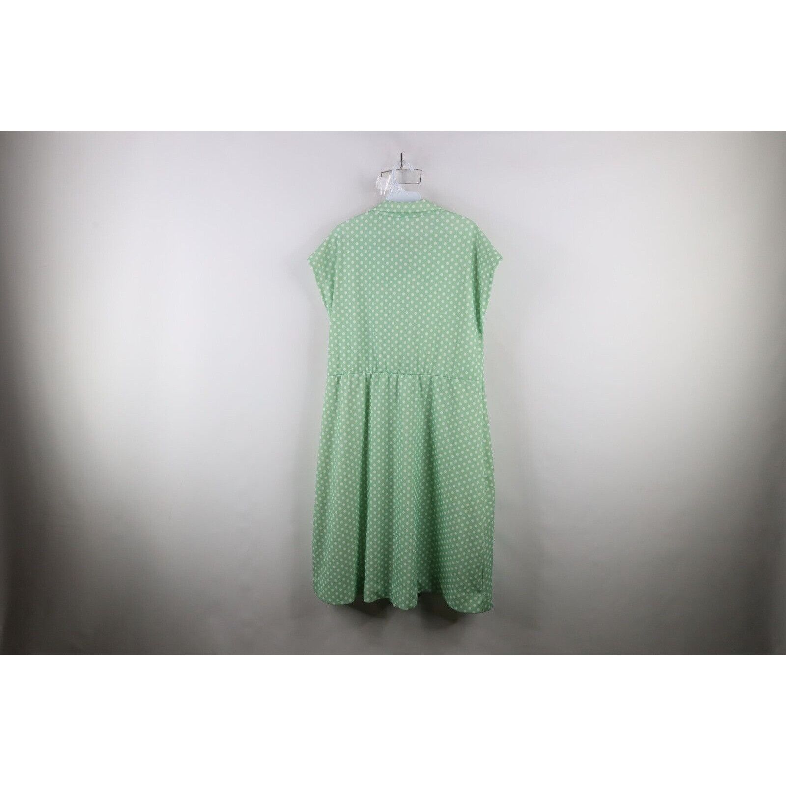 Vintage Vintage 70s Streetwear Frill Polka Dot Sleeveless Dress Size XXL / US 16-18 / IT 52-54 - 11 Thumbnail