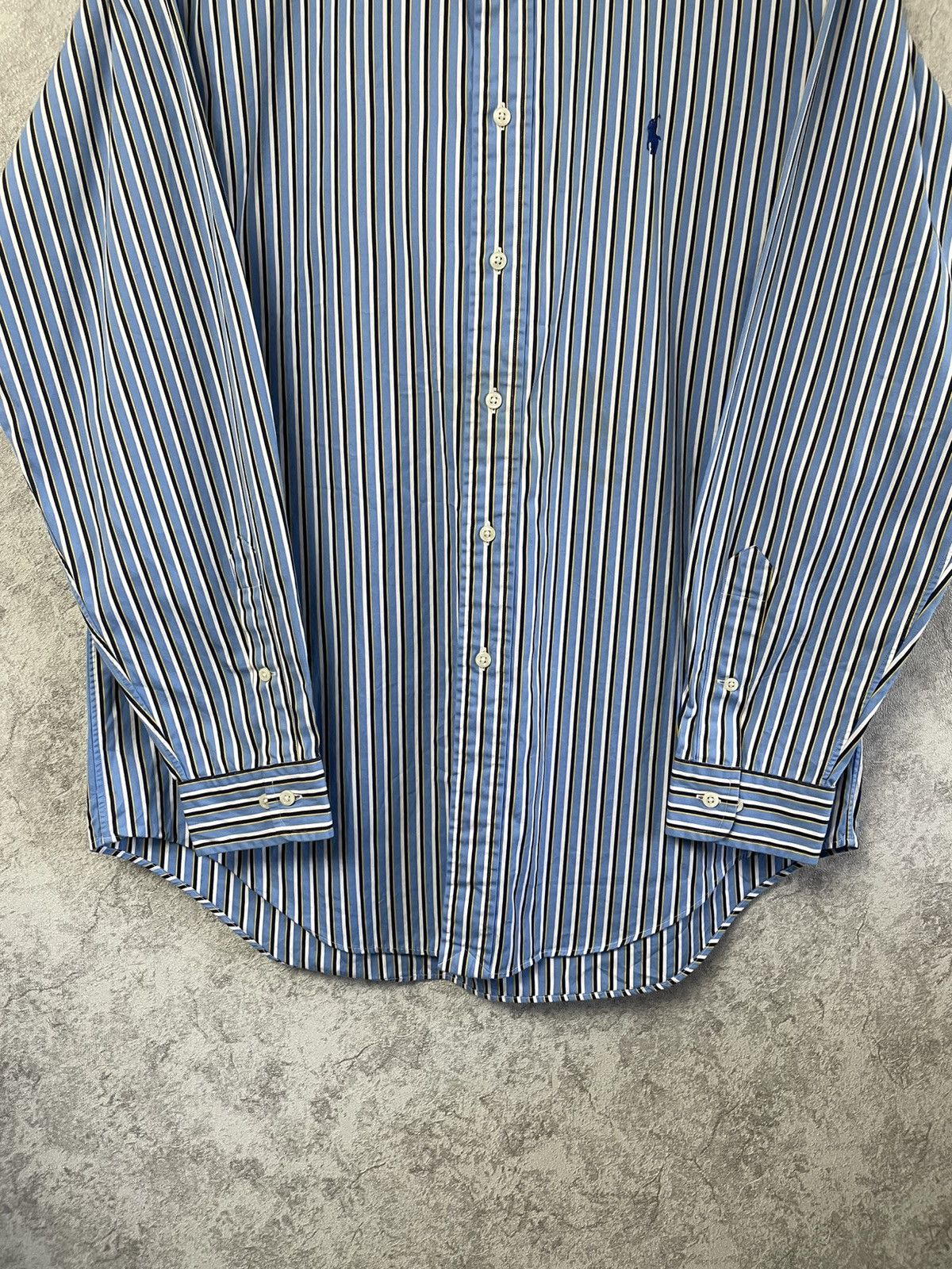 Polo Ralph Lauren Vintage Polo Ralph Lauren Striped Long Sleeve Shirt Size US L / EU 52-54 / 3 - 3 Thumbnail