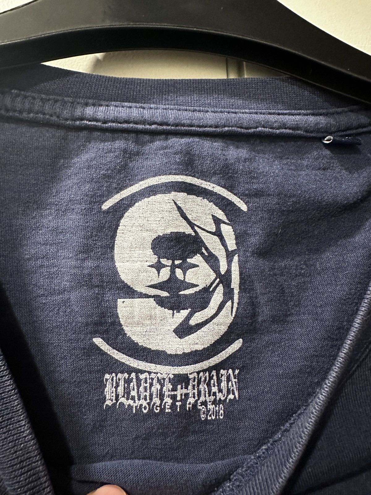 Drain Gang Bladee Razor Wire T Shirt Navy XL Size US L / EU 52-54 / 3 - 2 Thumbnail