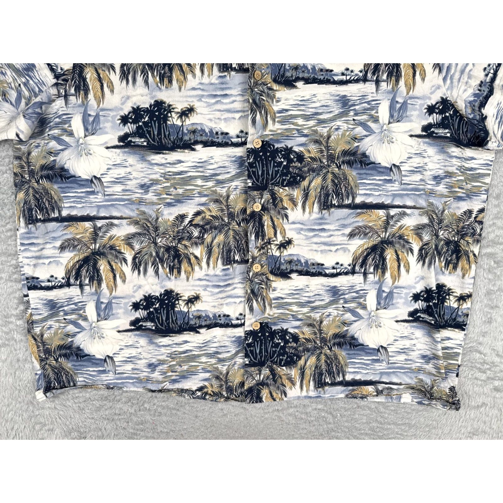 Vintage Natural Issue Shirt Mens 2XL Blue Short Sleeve Hawaiian Button Up Beach Casual Size US XXL / EU 58 / 5 - 5 Thumbnail