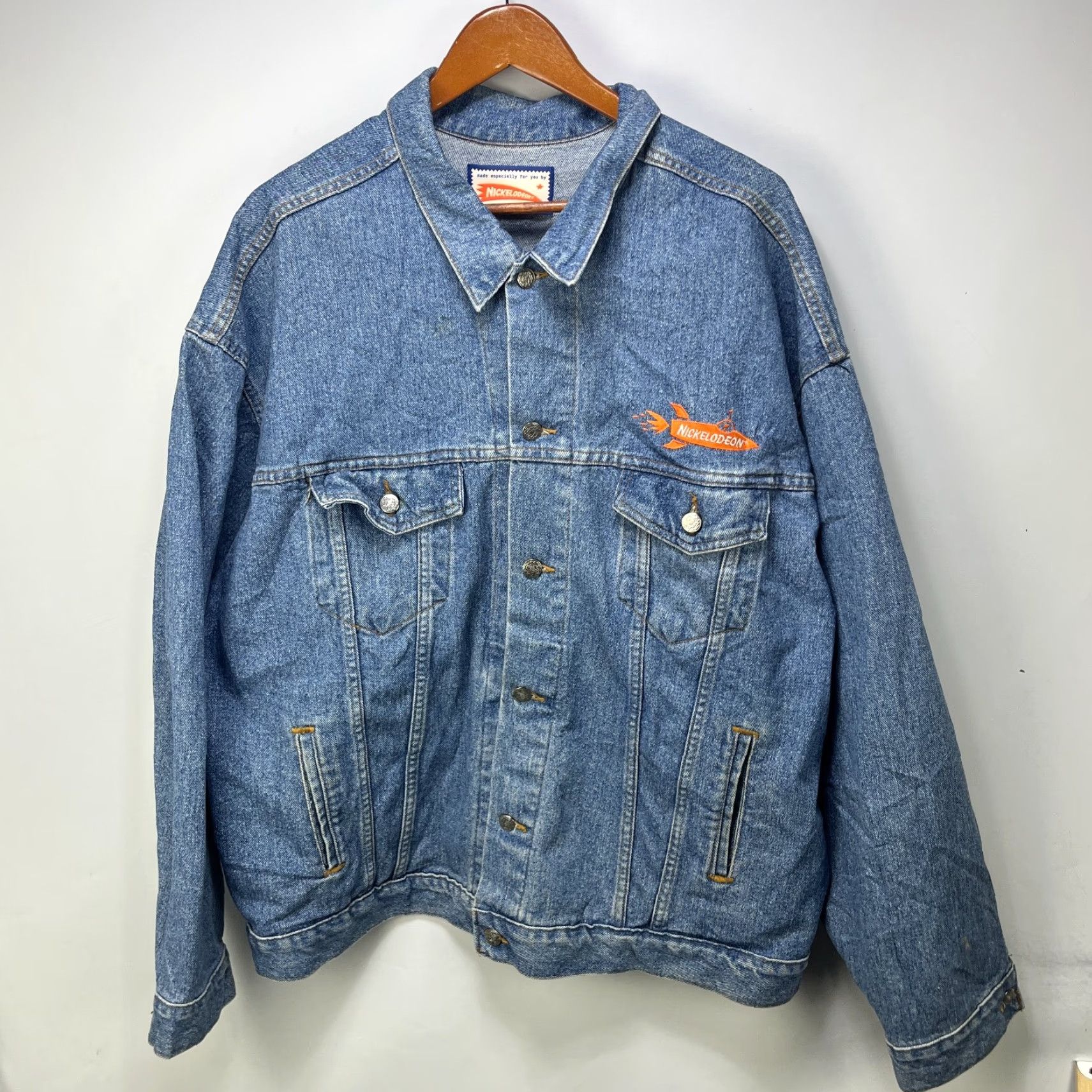 Nickelodeon VINTAGE Nickelodeon 90s Nick At Nite Denim Jacket Bomber 2XL Men Blue Size US XXL / EU 58 / 5 - 6 Thumbnail