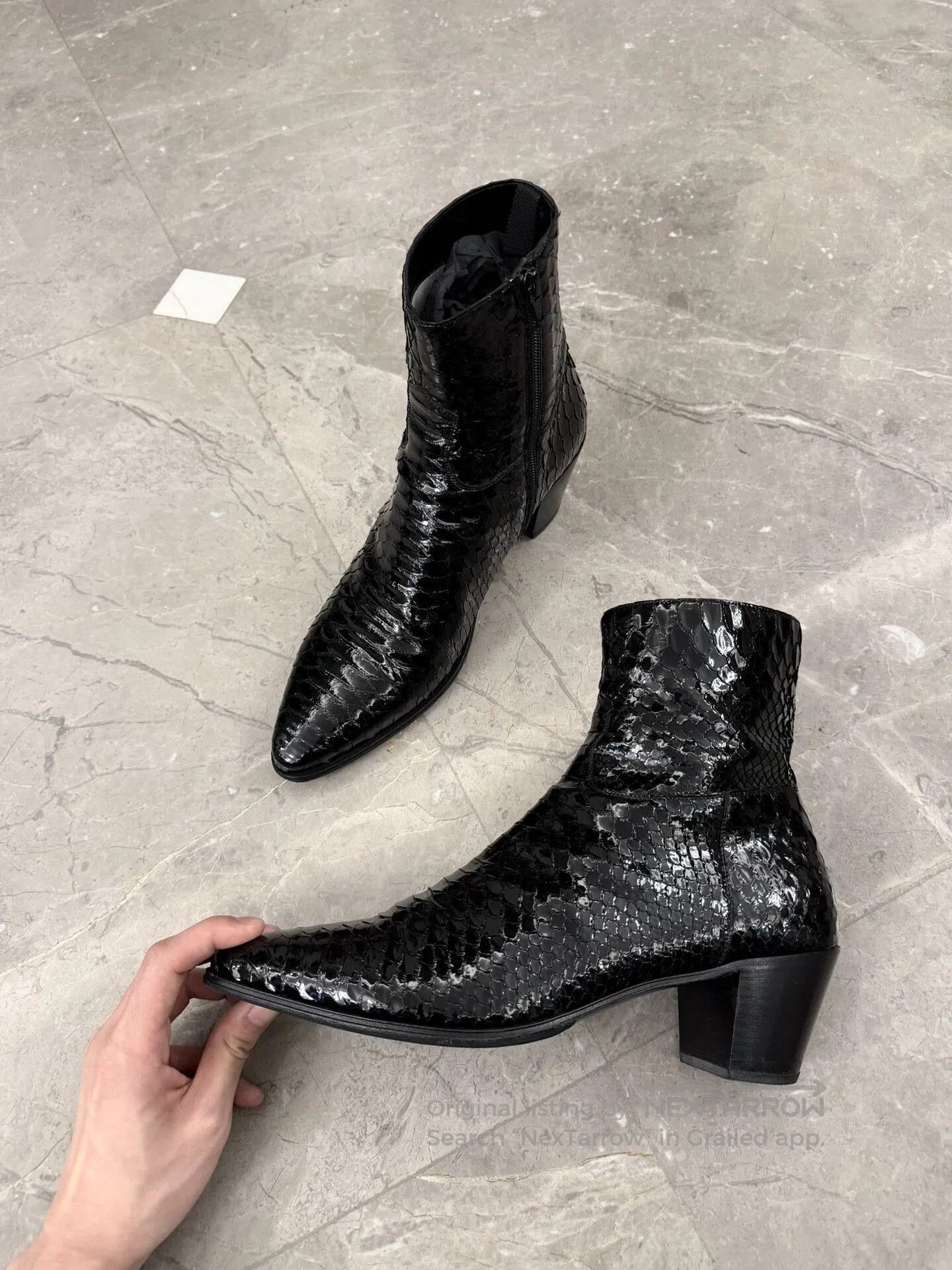 Celine Celine Python Leather Chelsea Boots. Size US 9 / EU 42 - 3 Thumbnail