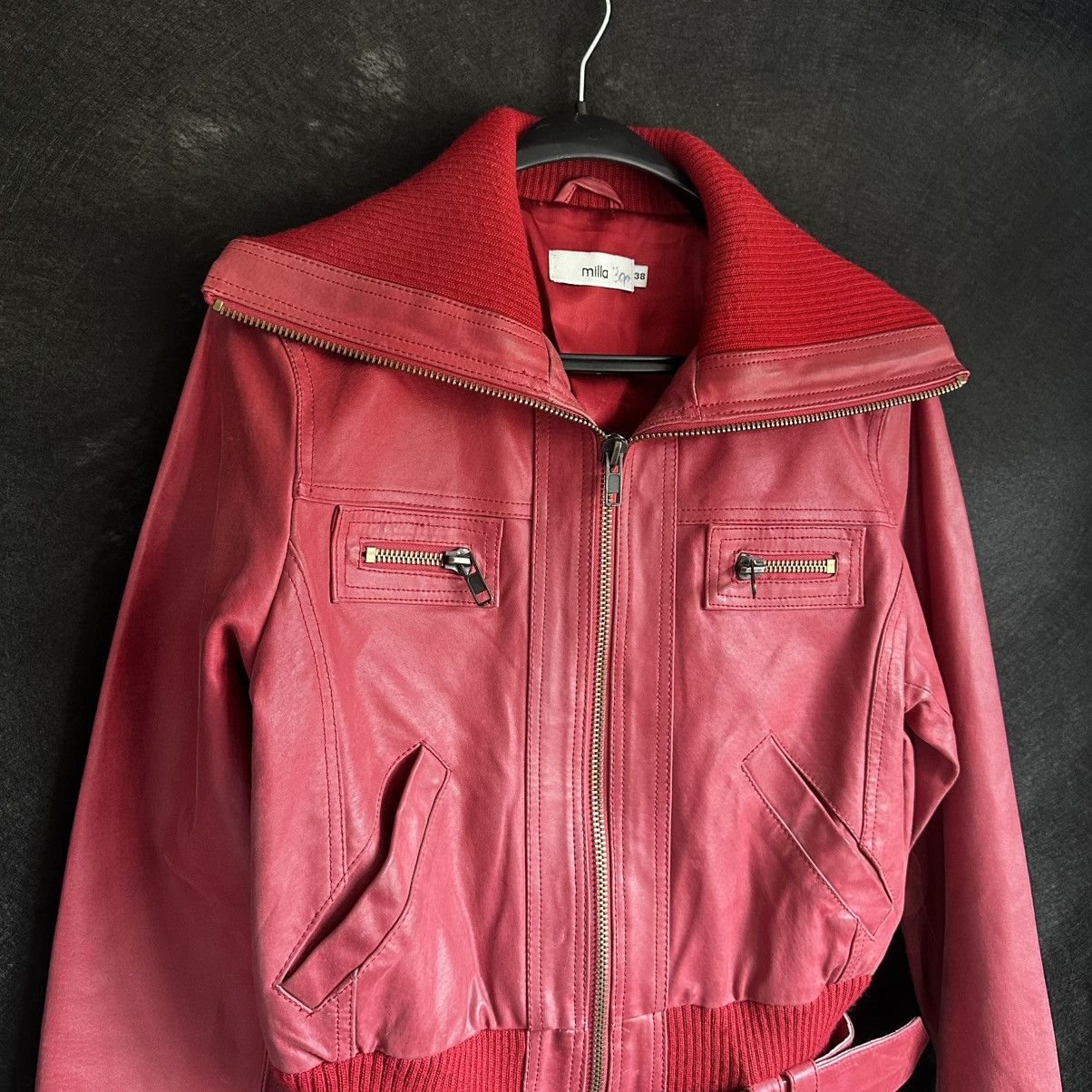 Other Red Leather Jacket Avant Garde Size XS / US 0-2 / IT 36-38 - 2 Thumbnail