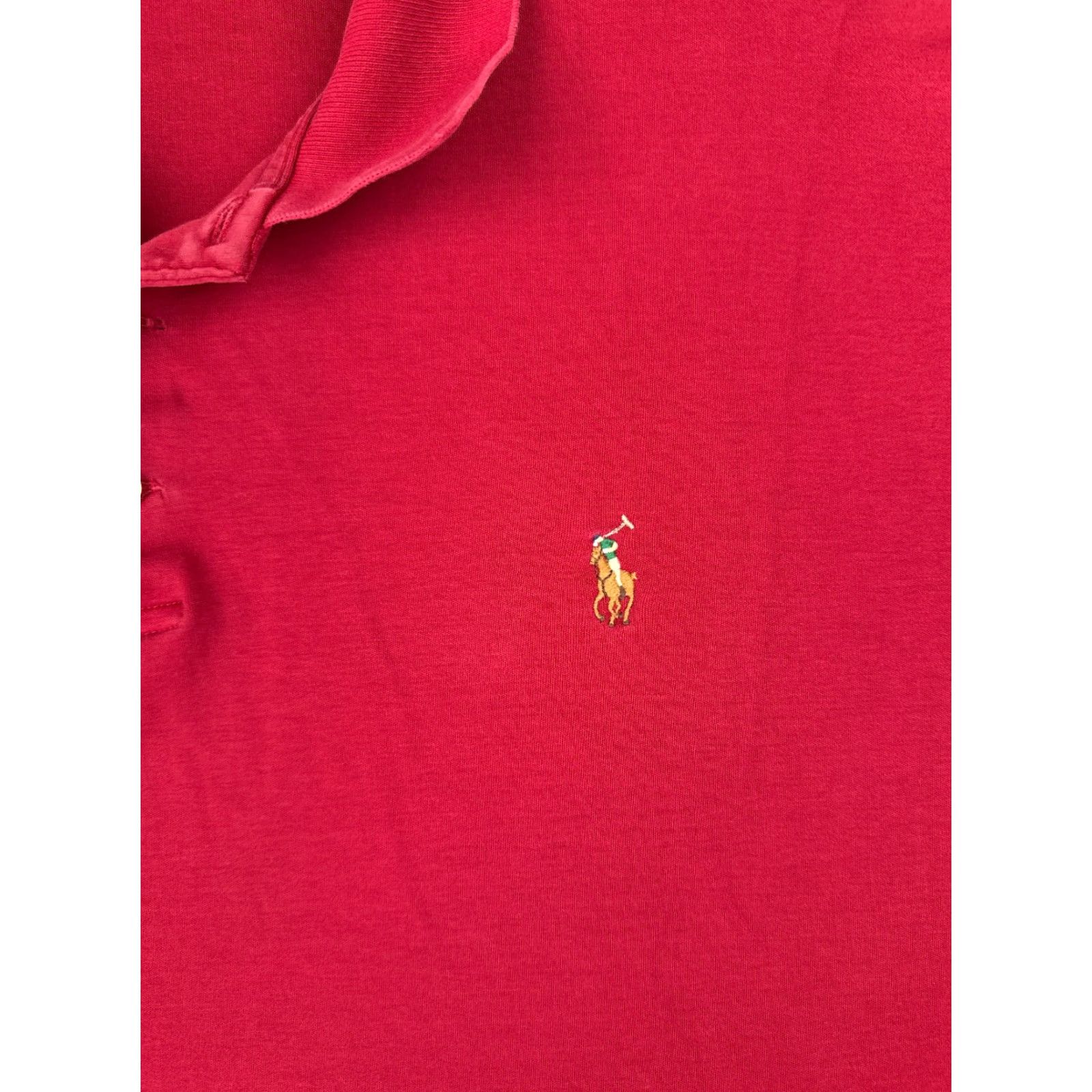 Ralph Lauren VINTAGE Polo Ralph Lauren Polo Shirt Men 2XL Red Short Sleeve Cotton Classic Fit Size US XXL / EU 58 / 5 - 6 Thumbnail