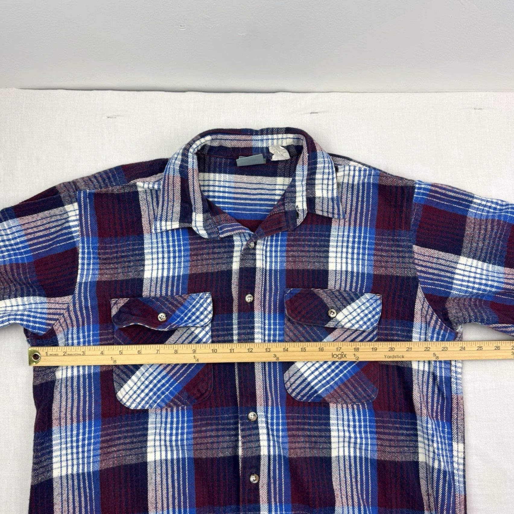 Vintage VINTAGE Ozark Wilderness Flannel Button Up Shirt Adult Large Blue Plaid 90s Outdoor Mens Size US L / EU 52-54 / 3 - 7 Thumbnail